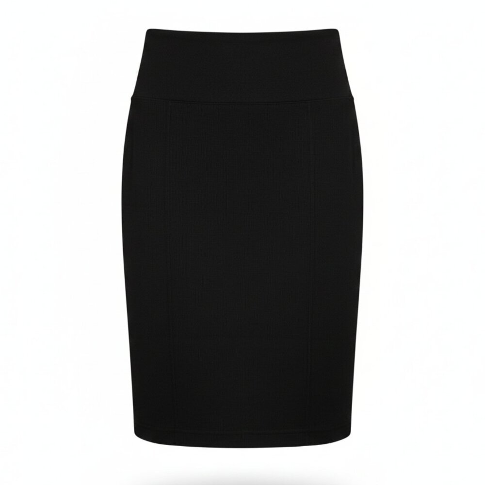 NWOT | Black Ribbed Shapewear Tummy Control Pencil Skirt Built In Underwear | XL